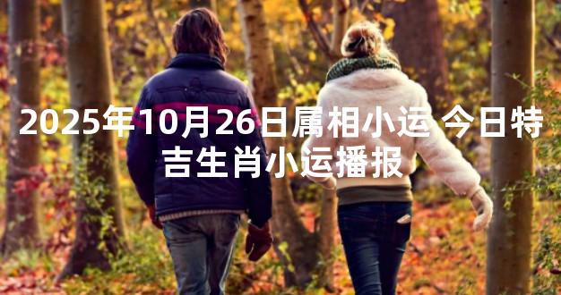 2025年10月26日属相小运 今日特吉生肖小运播报